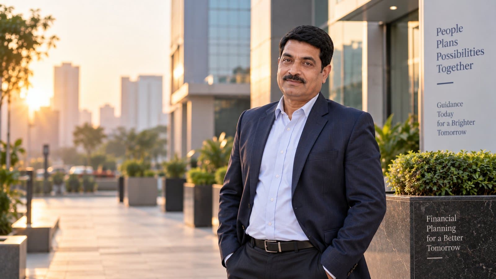Atul Rana photographed outdoors in a professional setting